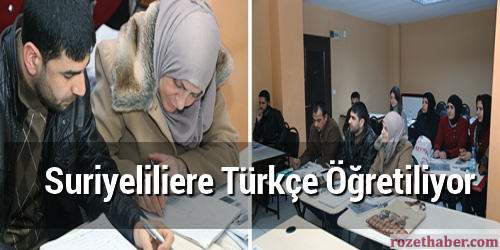 Suriyeliliere Türkçe Öğretiliyor