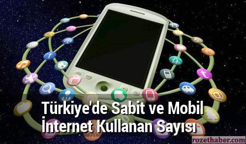 Türkiye Sabit ve Mobil İnternet Kullanan Sayısı