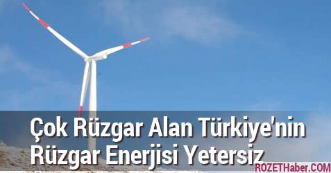 Çok Rüzgar Alan Türkiye'nin Rüzgar Enerjisi İstenen Seviyede Değil