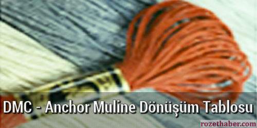 DMC - Anchor Muline Dönüşüm Tablosu