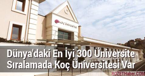 Dünya'daki En İyi 300 Üniversite Sıralamasında Koç Üniversitesi Bulunuyor