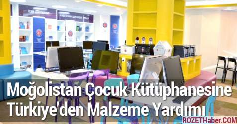 Moğolistan Çocuk Kütüphanesine Türkiye'den Malzeme Yardımı