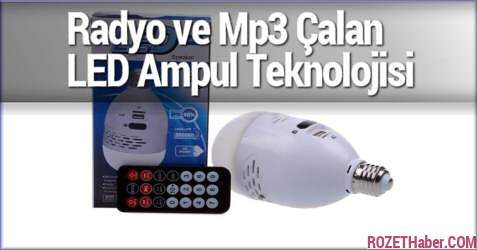 Radyo ve Mp3 Çalan LED Ampul Teknolojisi
