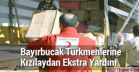 Sınırda Toplanan Bayırbucak Türkmenlerine Kızılaydan Yardım