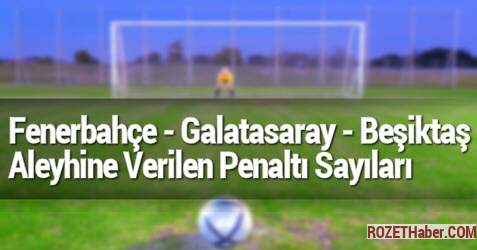 Fenerbahçe Galatasaray Beşiktaş Aleyhine Verilen Penaltılar Yediği Gol