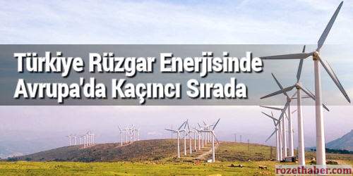 Türkiye Rüzgardan Elektrik Üretiminde Avrupada Kaçıncı Sırada