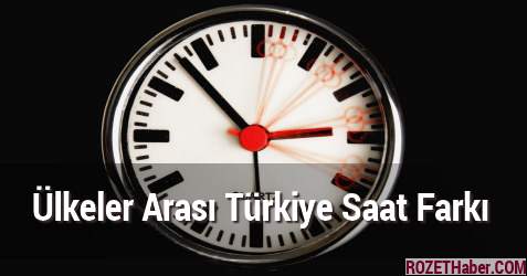 Ülkeler Arası Türkiye Saat Farkı