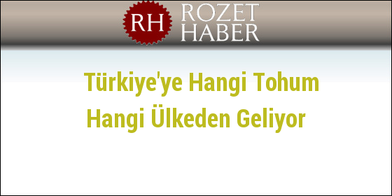 Türkiye'ye Hangi Tohum Hangi Ülkeden Geliyor Türkiye'ye Hangi Tohum Hangi Ülkeden Geliyor